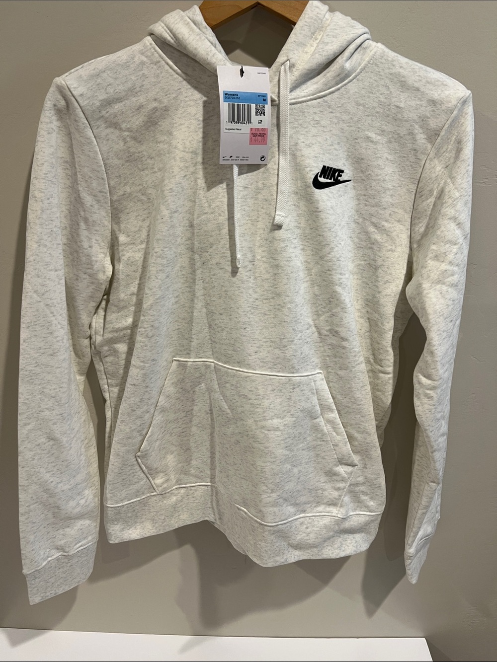 Nike Heather Gray Hoodie with Black Swoosh